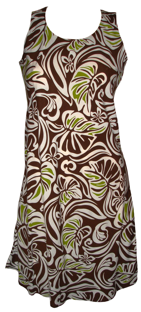 Kailua Paradise Women's Short Tank Flared Hawaiian Dress